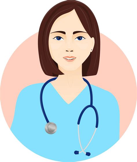 The girl is a doctor in a circle 20822441 Vector Art at Vecteezy