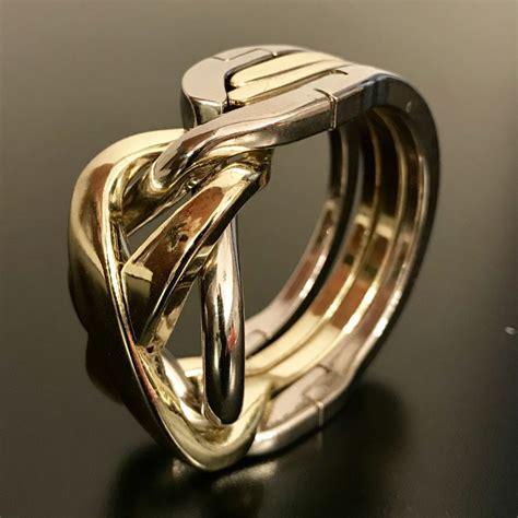 Hanayama Cast Ring puzzle. Easy to take apart, difficult to solve