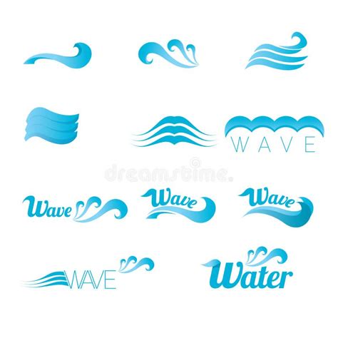 Blue Wave Logo Design Elements. Abstract Wave Stock Vector - Illustration of ocean, poster: 67148632