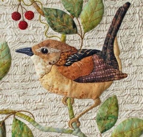 Beautiful bird quilt block. Maker unknown uplifted from facebook | Applique quilting, Applique ...