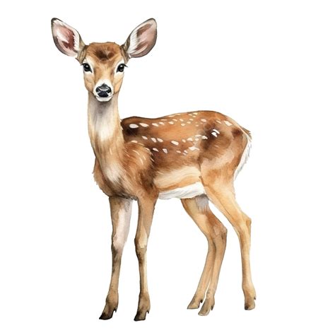 Watercolor Deer Clip Art, Watercolor, Hand Drawn, Clip Art PNG Transparent Image and Clipart for ...