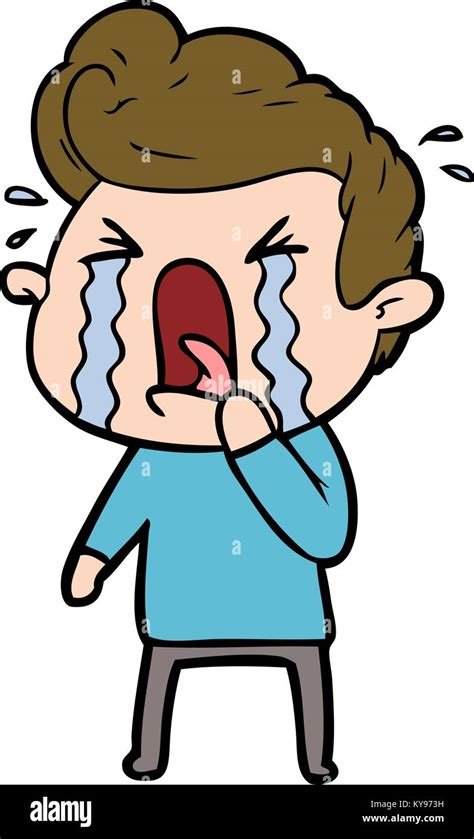 Crying Man Clipart Image