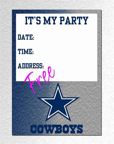 Dallas Cowboys Invitation Template – Collegio Sanlorenzo Template