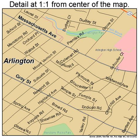 Arlington Massachusetts Street Map 2501640