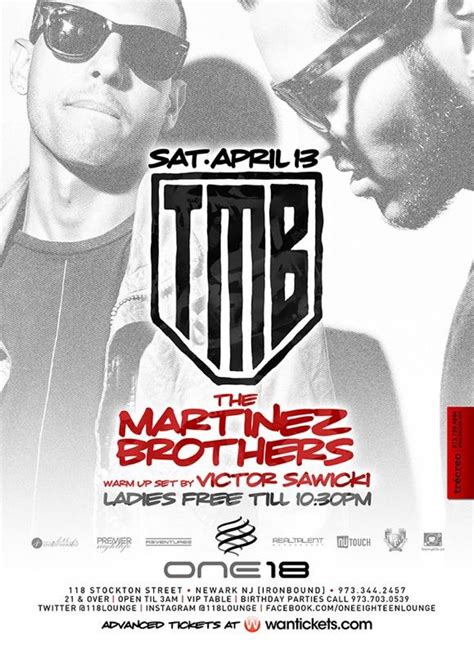 The Martinez Brothers live at 118 Lounge in NJ. Saturday April 13th 2013