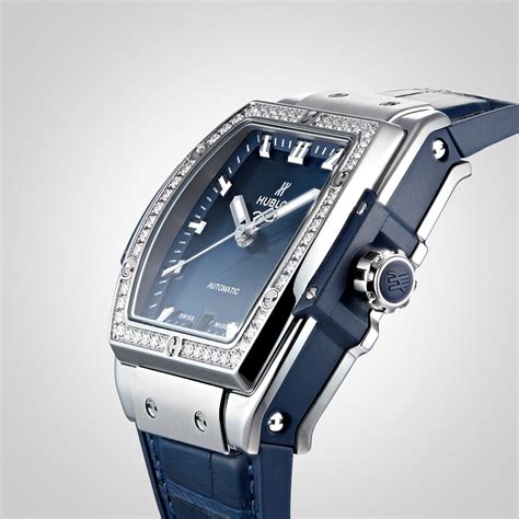 Hublot Spirit Of Big Bang Titanium Blue Diamonds Automatic 39mm 665.NX ...