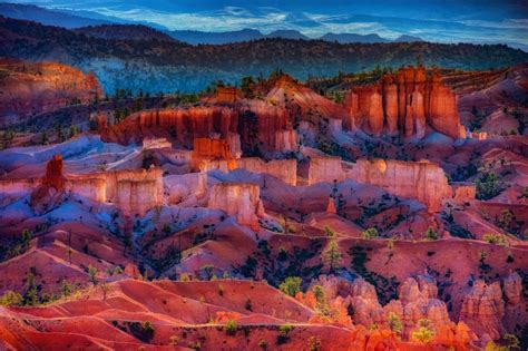 Photographs of Colorful Formations of Bryce Canyon National Park in Utah