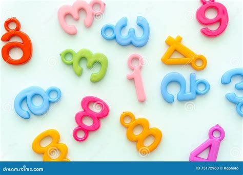 Colorful Numbers Background Stock Photo - Image of magnetic, pattern: 75172960