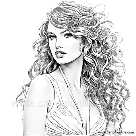 Taylor Swift 10 coloring page