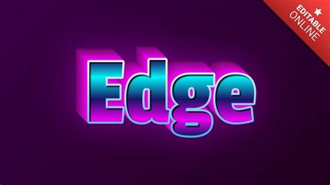 Edge | Retro Wave Vintage | Text Effect Generator