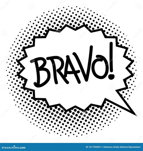 Bravo! Wording Comic Speech Bubble Stock Vector - Illustration of ...