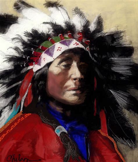 Arapahoe Painting - Arapahoe Chief by Craig Nelson American Fine Art, Native American Artwork ...