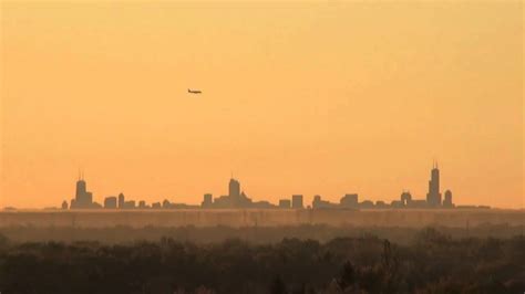 Chicago Sunrise with Chicago Skyline from Arlington Heights - YouTube