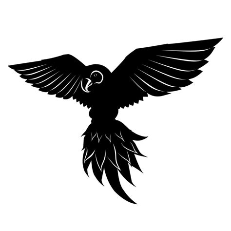 Phoenix bird silhouette vector image 17544262 Vector Art at Vecteezy