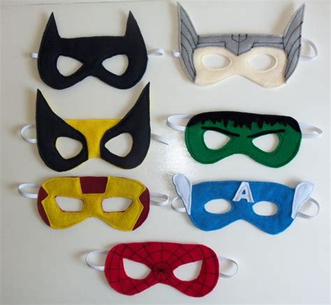 Felt Superhero Mask Templates - Cutesy Crafts