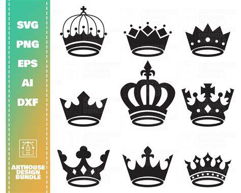 Digital Downloads Crown Clipart Crown Svg Files Crown Bundles Bundle ...