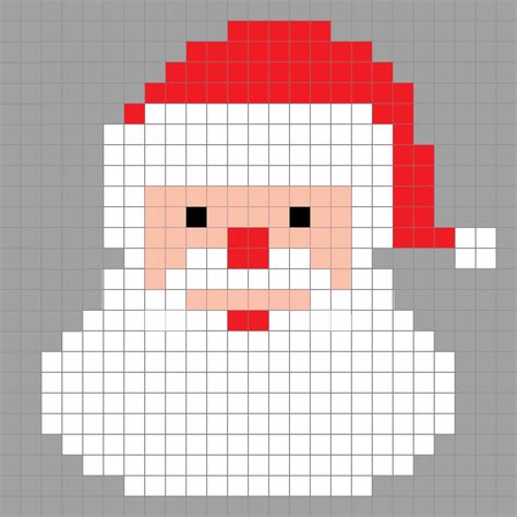 Crochet Santa Pixel Square - Repeat Crafter Me