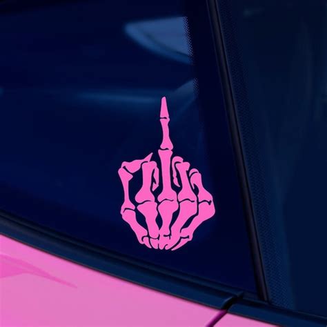 Middle Finger Decal - Etsy