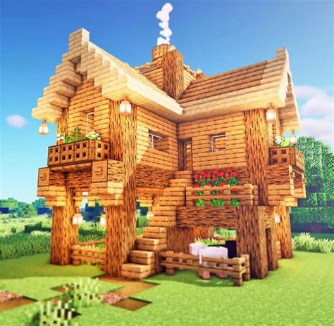 Best of Minecraft Builds on Instagram: “What do you think of this cozy house? By @sheepggmc ...