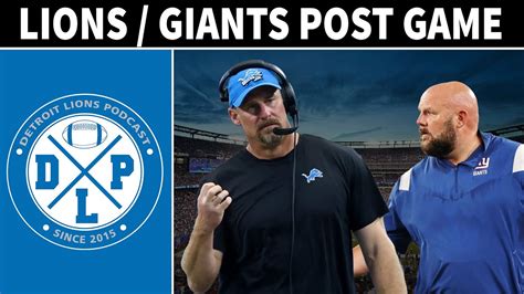 New York Giants Post Game | Detroit Lions Podcast Reacts - YouTube