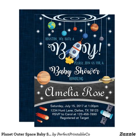 Outer Space Baby Shower Invitations - Baby Shower Invitations