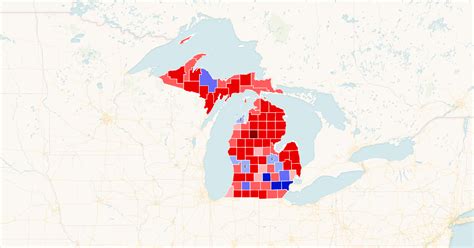 2020 Michigan presidential results by county