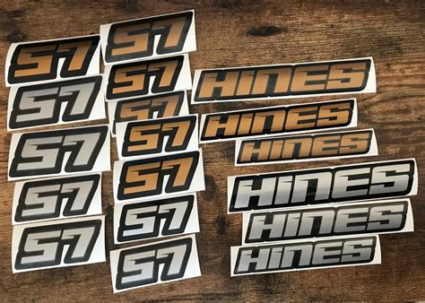 Custom Name and Number Vinyl Decals in Two Colors for Motocross and Mountain Bike Helmets Set of ...