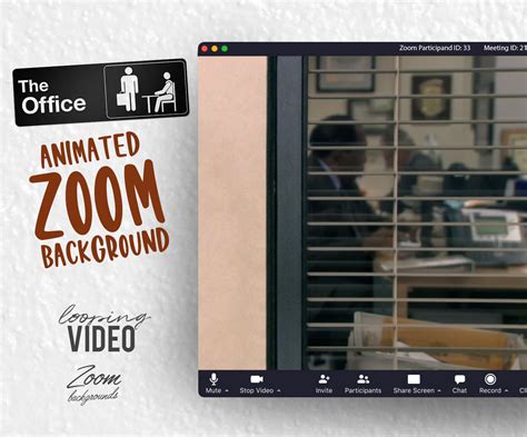 The Office ANIMATED VIRTUAL BACKGROUND Instant Digital Download Video ...