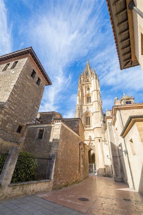 Tower of Cathedral in Oviedo City Stock Photo - Image of cathedral ...