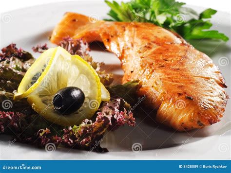 Steak from Filleted Fish stock image. Image of lemon, fillet - 8428089