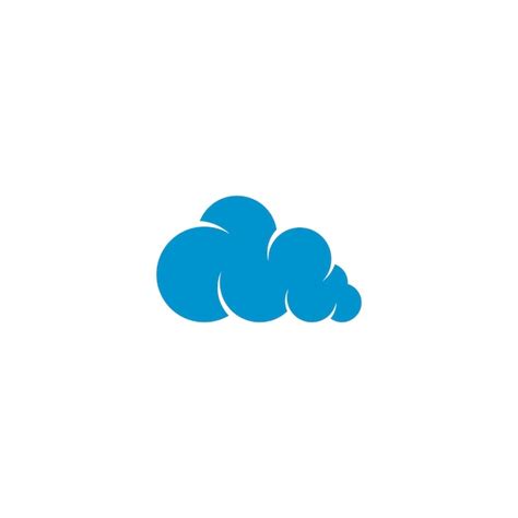 Premium Vector | Blue cloud logo vector icon design