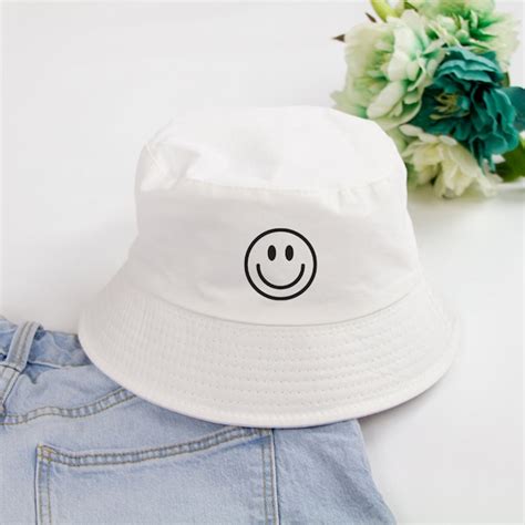 Smiley Face Hat Personalized Bucket Hats Cute Bucket Hat - Etsy