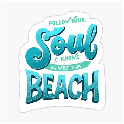 "beach vibes motivational quote Hand lettering in shades of turquoise ...