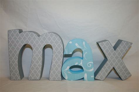 Wooden letters for nursery Nursery letters by WoodenWondersShop