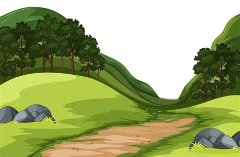 A green nature landscape 300147 Vector Art at Vecteezy