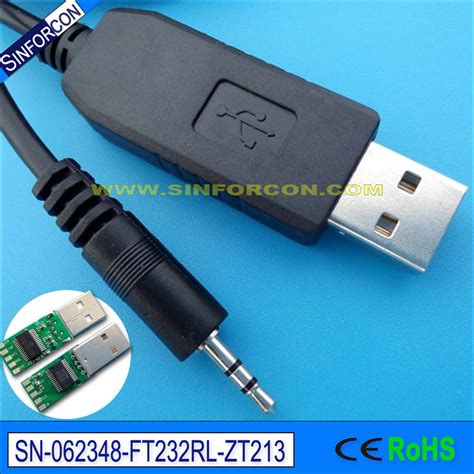 win10 mac android ftdi ft232 usb rs232 to 2.5mm mini audio jack adapter cable-in Computer Cables ...