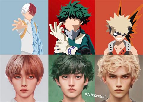 I created MHA’s main boys on ArtBreeder... hope you all like it!! : r/BokuNoHeroAcademia