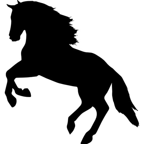 Free Icon | Jumping horse silhouette facing left side view