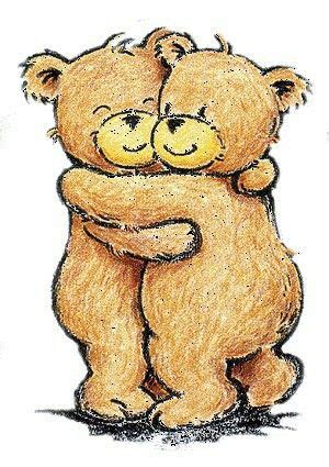 Give a bear hug | Teddy bear hug, Teddy bear pictures, Bear art