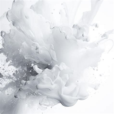 Premium AI Image | a white and black picture of a splash of white milk