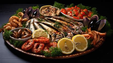 Premium AI Image | Fresh mediterranean seafood food