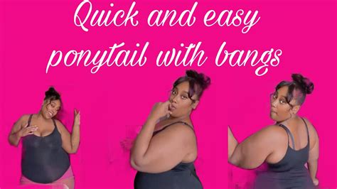 Quick and Easy Ponytail with bangs *BEGINNER FRIENDLY* - YouTube