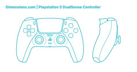 Playstation 5 DualSense Controller Dimensions & Drawings | Dimensions.com