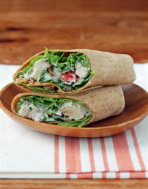 Chicken Caesar Wraps - Emily Bites