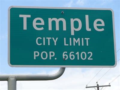 Temple, TX - Population 66102 - Population Signs on Waymarking.com