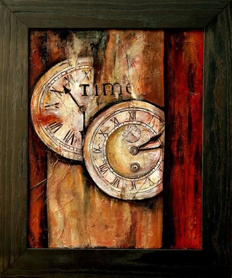 clock painting, acrylic #paintings #originalart #framedpaintings #clockart by Sheri Locher https ...