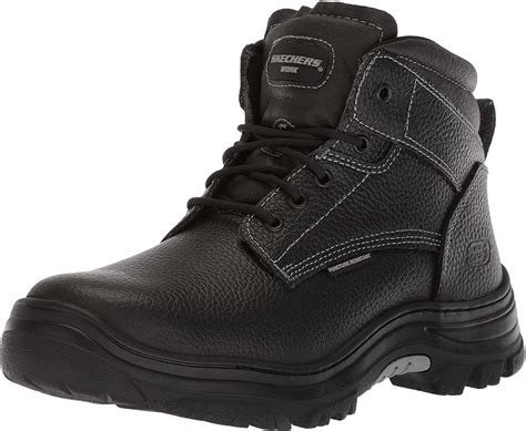 Skechers for Work Men's Burgin-Tarlac Industrial Boot,black embossed ...