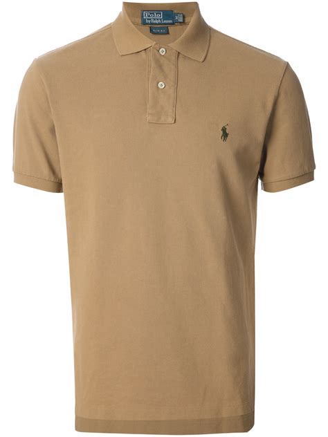 Lyst - Polo Ralph Lauren Polo Shirt in Natural for Men