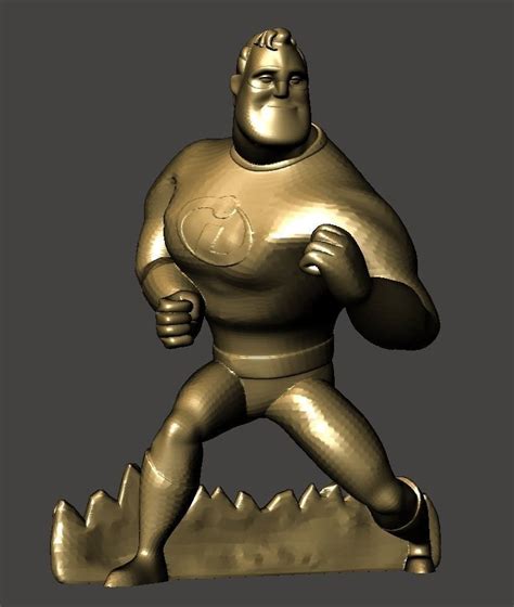 Mr Incredible - The Incredibles 3D model 3D printable | CGTrader