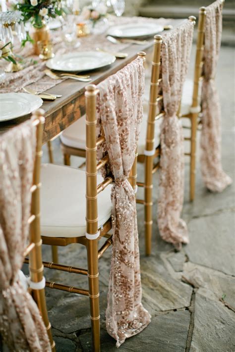 Textured Gold Chair Covers - Elizabeth Anne Designs: The Wedding Blog